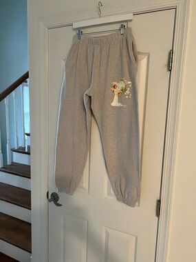 Boys Lie Light Gray Joggers with Angel Print